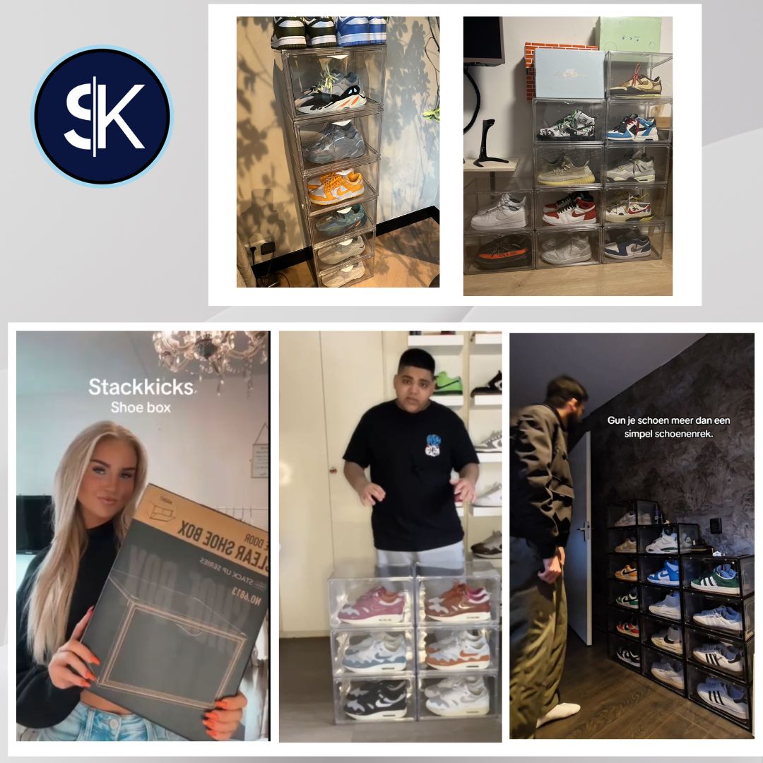 Stackkicks Schoenenbox™ Stapelbare Transparante Schoenenbox 2-Pack
