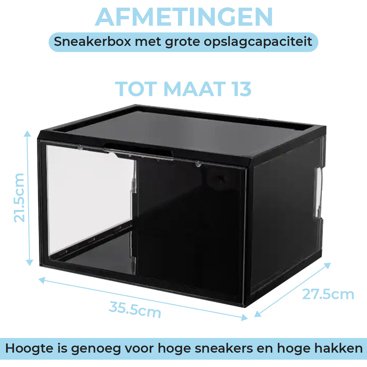 Stackkicks LED Sneakerbox Zwart 1-Pack