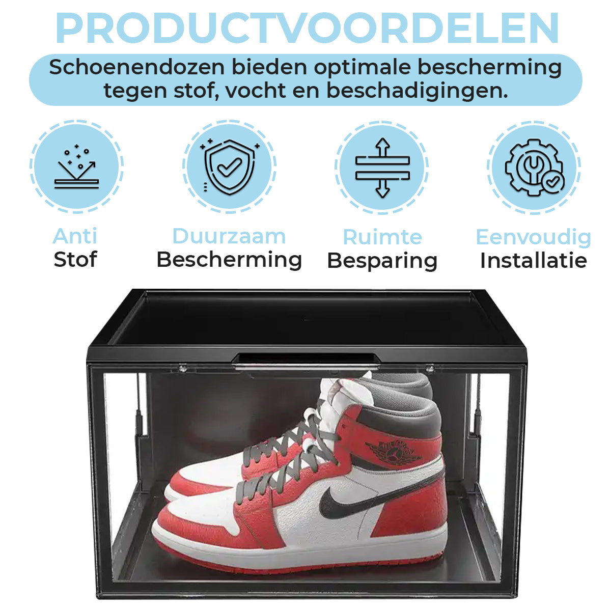 Stackkicks LED Sneakerbox Zwart 1-Pack