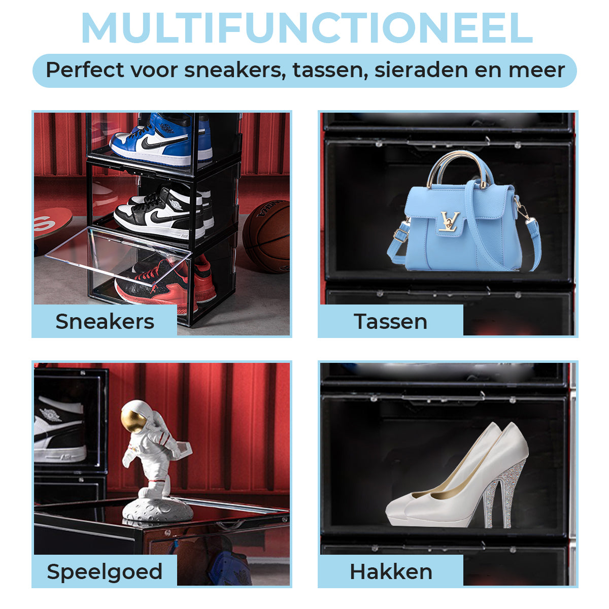 Stackkicks LED Sneakerbox Zwart 1-Pack