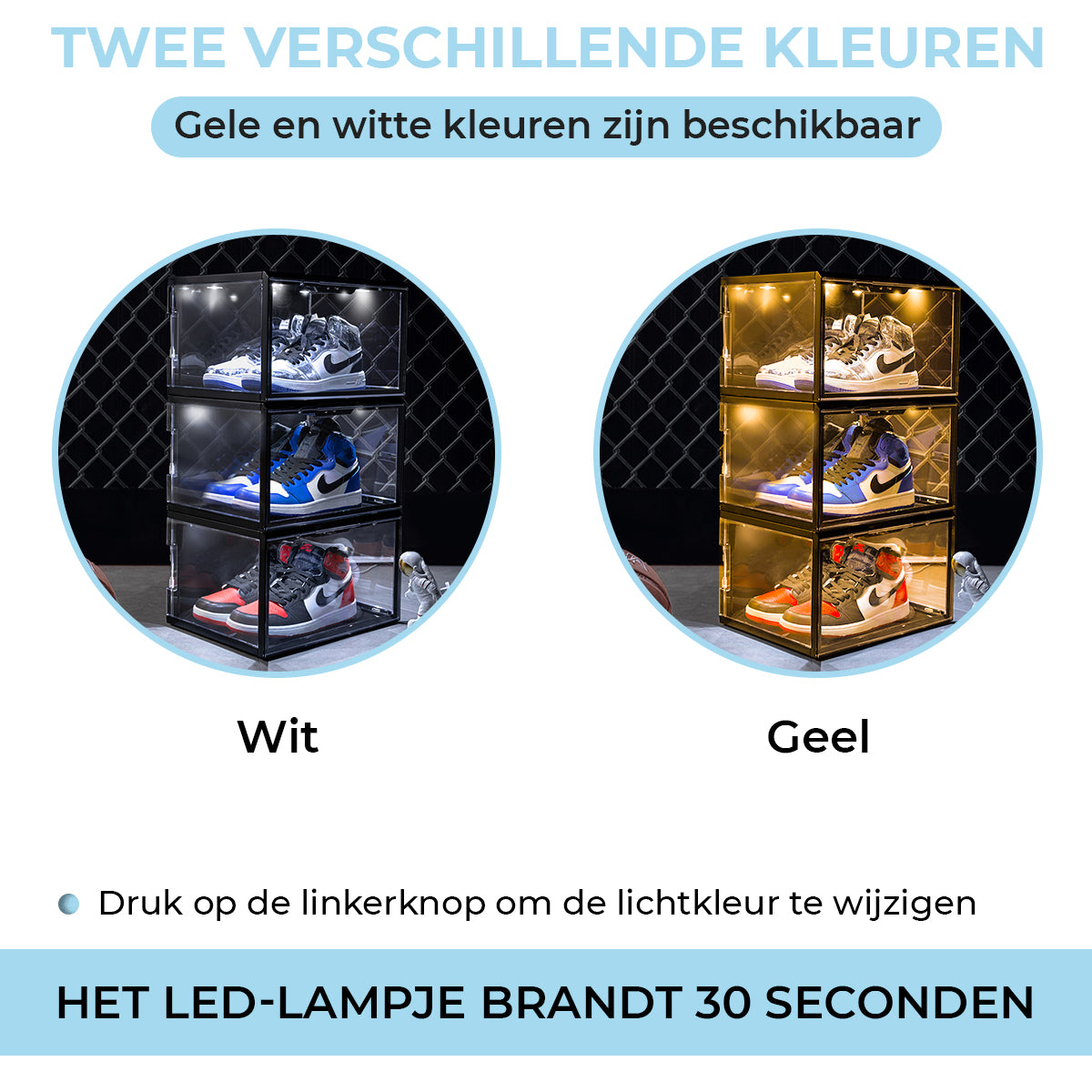 Stackkicks LED Sneakerbox Zwart 1-Pack