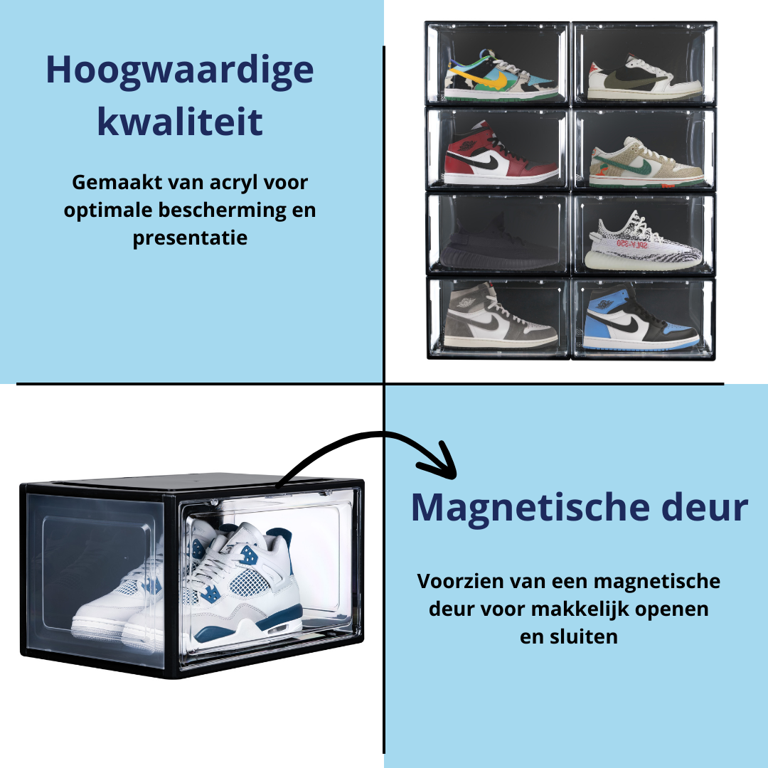 Stackkicks™ Sneakerbox Schwarz