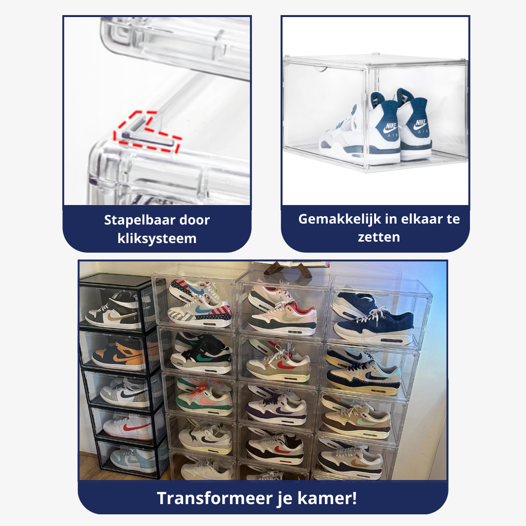 Stackkicks™ Sneakerbox Schwarz