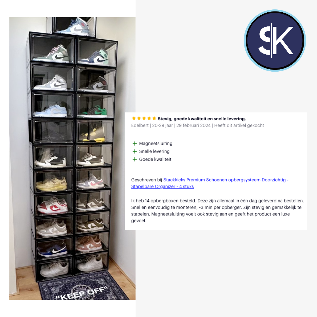 Stackkicks™ Sneakerbox Schwarz