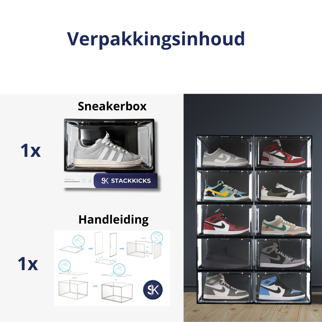 Stackkicks™ Sneakerbox Schwarz