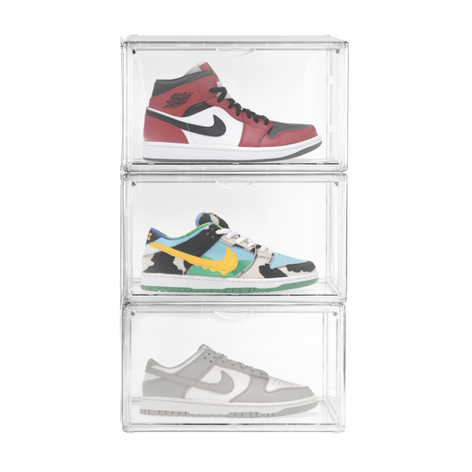 Stackkicks Schoenenbox™ Stapelbare Transparante Schoenenbox 3-pack